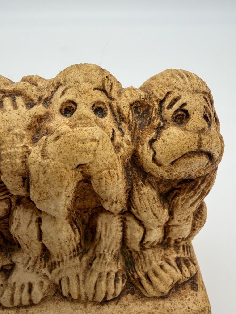 1976 Paula W557 Four Wise Monkeys See Hear Speak No Evil Have No Fun Figurine US - Picture 6 of 8